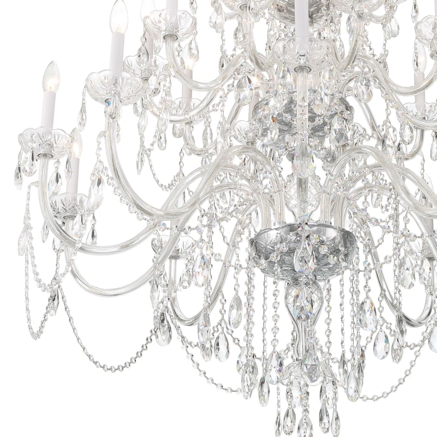Crystorama Lighting Group Traditional Crystal 25 Light 45" Wide Crystal Candle Style Chandelier