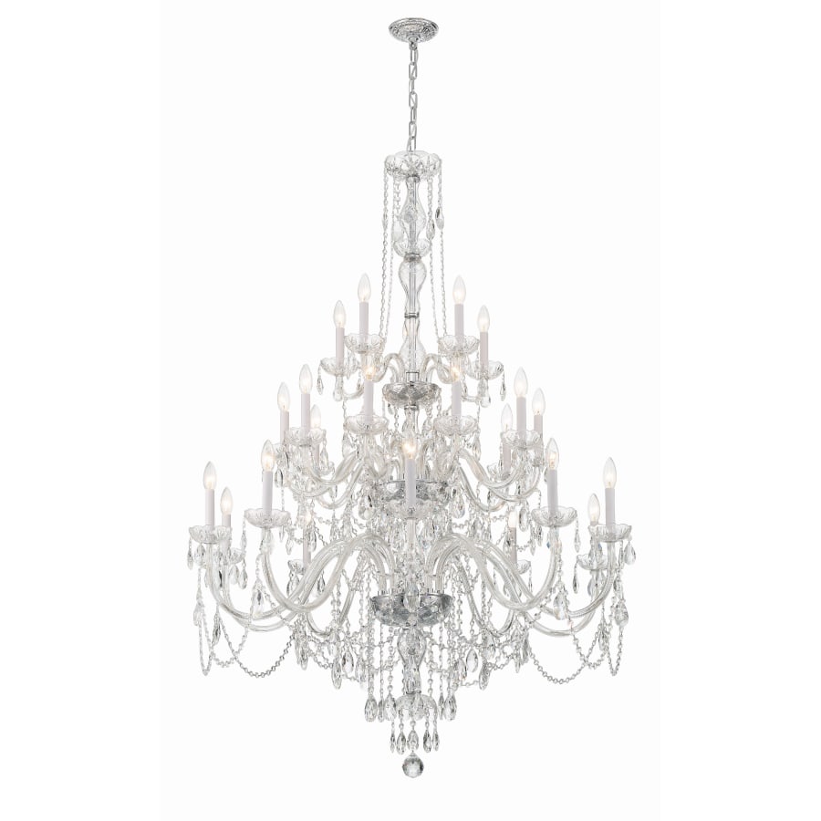 Crystorama Lighting Group Traditional Crystal 25 Light 45" Wide Crystal Candle Style Chandelier
