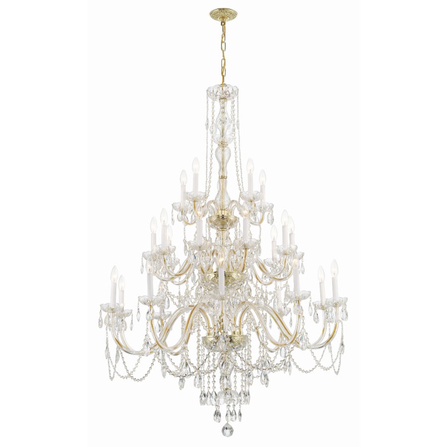 Crystorama Lighting Group Traditional Crystal 25 Light 45" Wide Crystal Candle Style Chandelier
