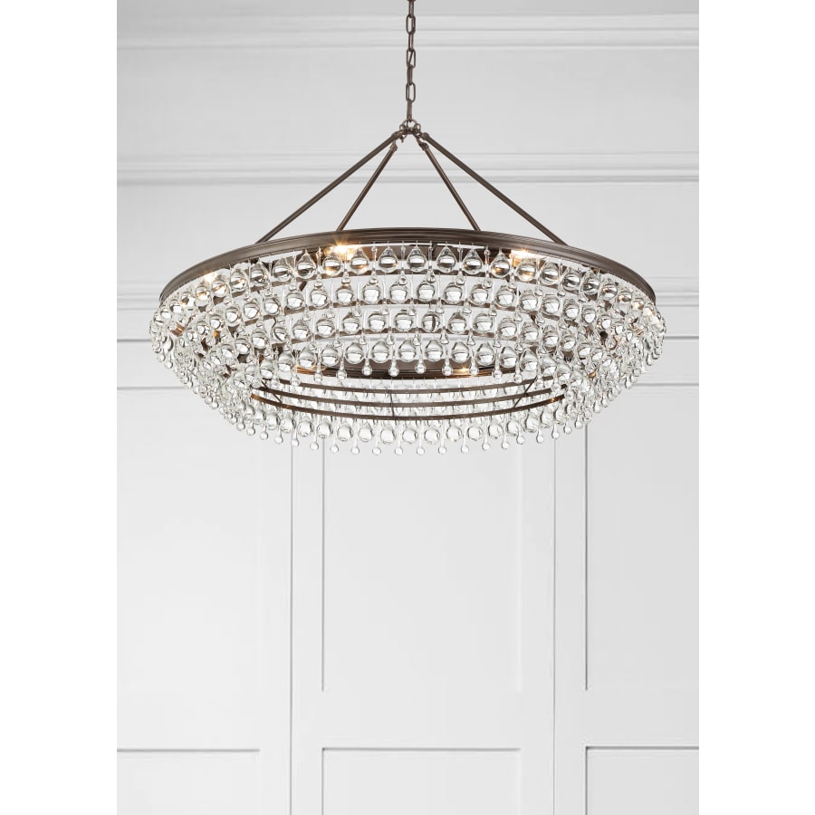 Crystorama Lighting Group Calypso 8 Light 40" Wide Chandelier with Clear Glass Accents