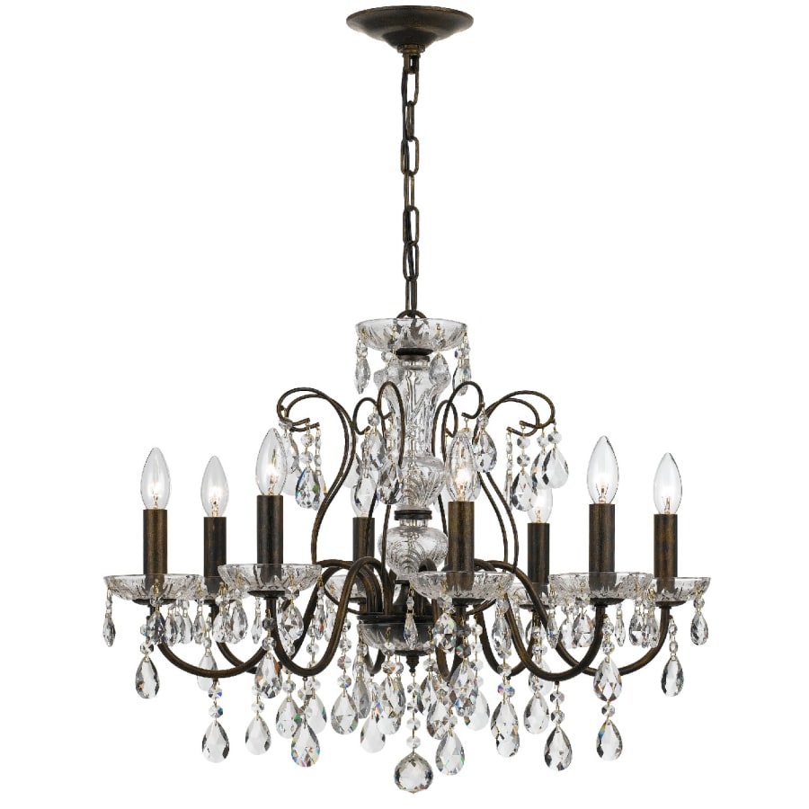 Crystorama Lighting Group Butler 8 Light 26" Wide Crystal Chandelier with Swarovski Strass Crystal Accents