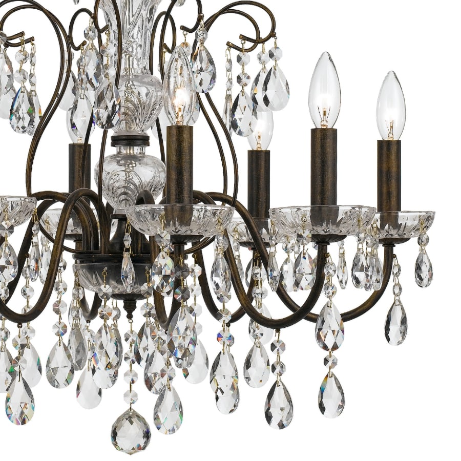 Crystorama Lighting Group Butler 8 Light 26" Wide Crystal Chandelier with Swarovski Strass Crystal Accents