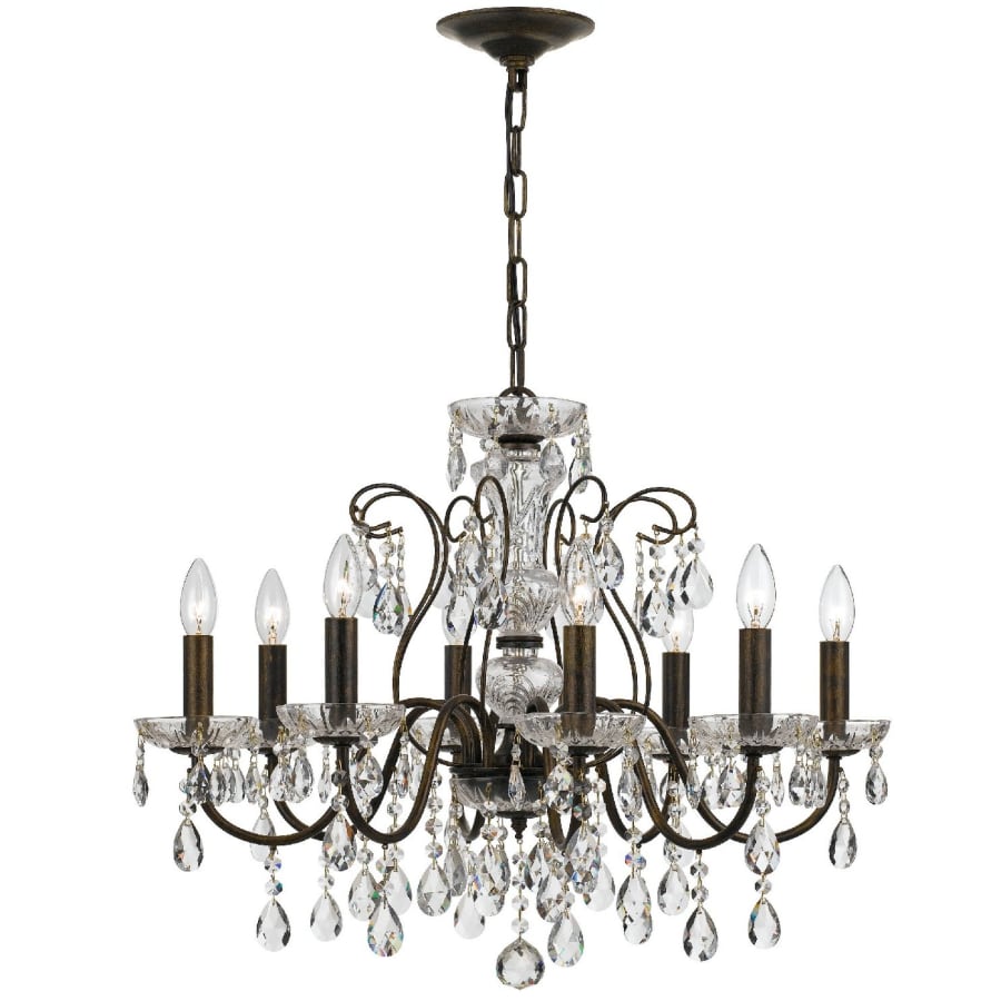 Crystorama Lighting Group Butler 8 Light 26" Wide Crystal Chandelier with Swarovski Strass Crystal Accents