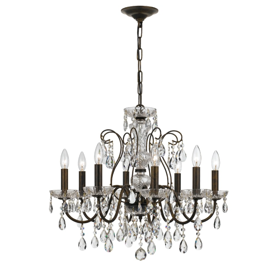 Crystorama Lighting Group Butler 8 Light 26" Wide Crystal Chandelier with Swarovski Strass Crystal Accents