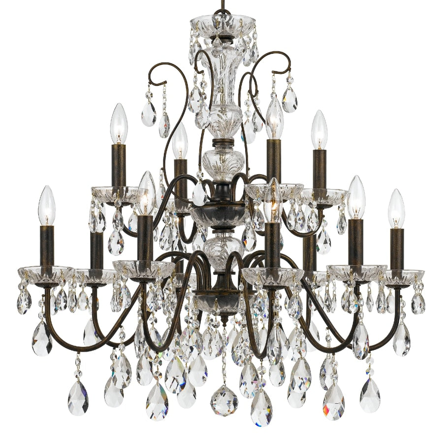 Crystorama Lighting Group Butler 12 Light 29" Wide Crystal Chandelier with Swarovski Strass Crystal Accents