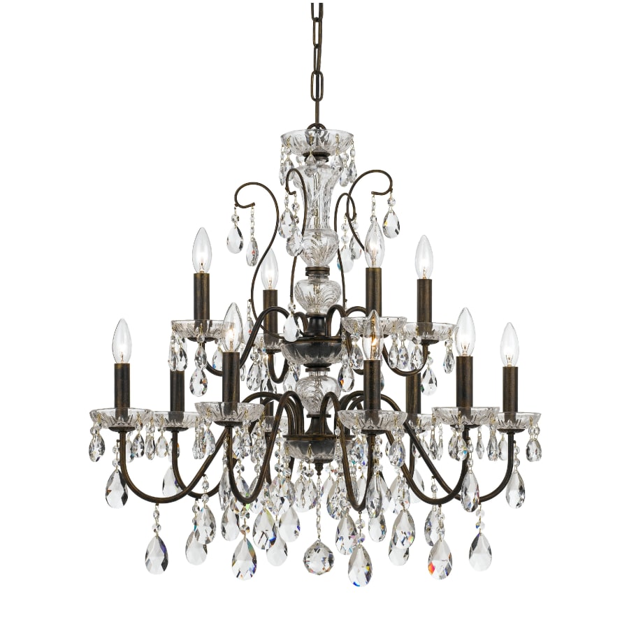 Crystorama Lighting Group Butler 12 Light 29" Wide Crystal Chandelier with Swarovski Strass Crystal Accents