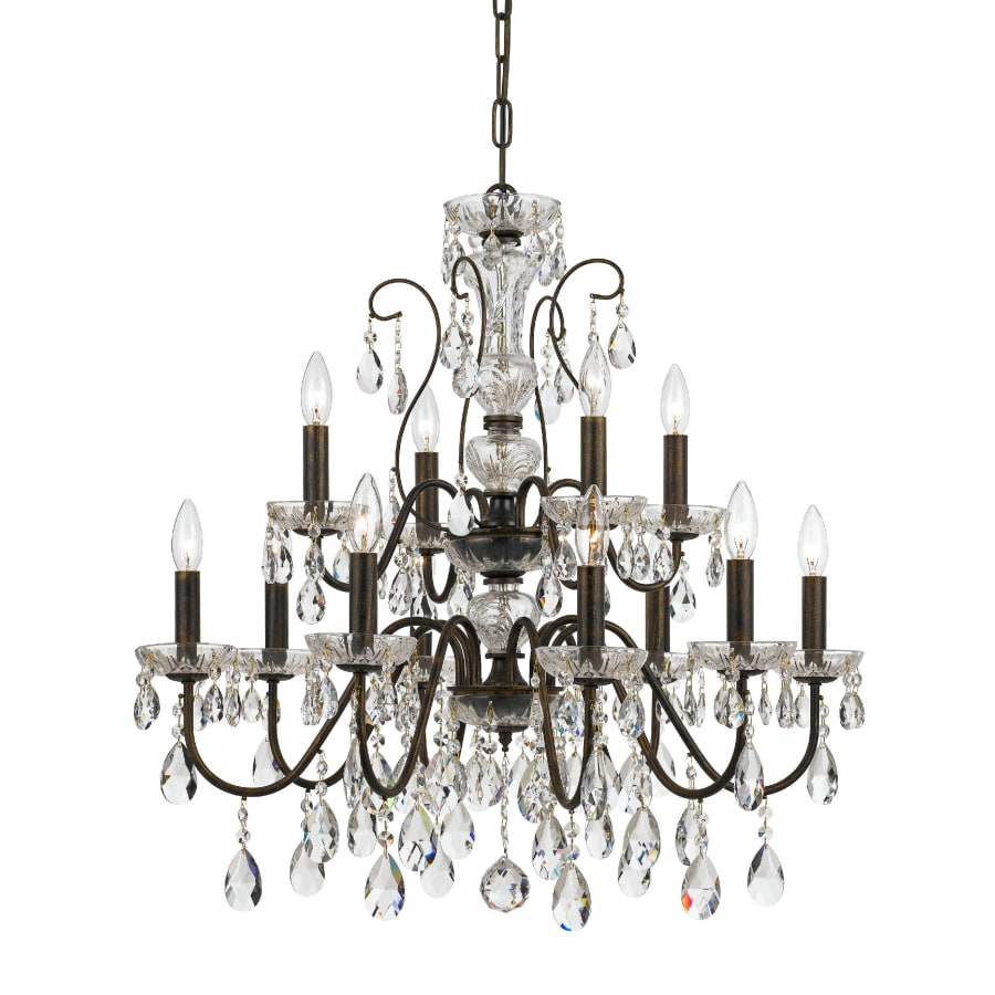 Crystorama Lighting Group Butler 12 Light 29" Wide Crystal Chandelier with Swarovski Spectra Crystal Accents