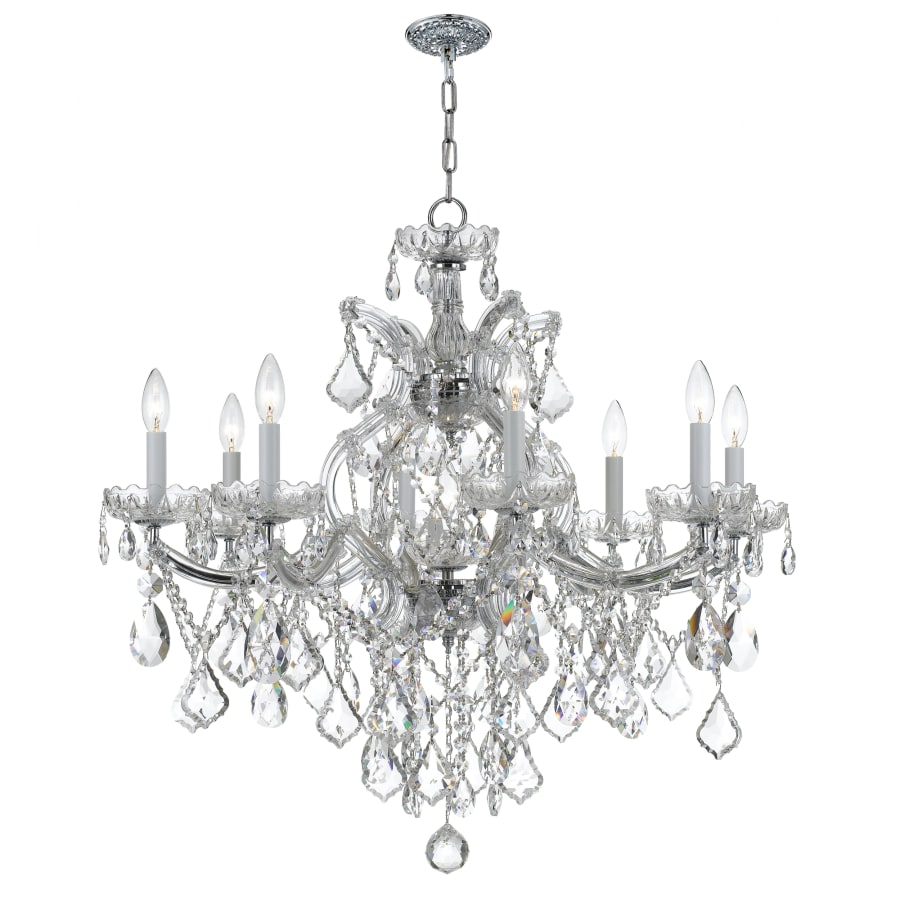 Crystorama Lighting Group Maria Theresa 9 Light 28" Wide Crystal Chandelier with Swarovski Strass Crystal Accents