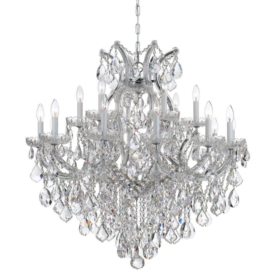Crystorama Lighting Group Maria Theresa 19 Light 38" Wide Crystal Candle Style Chandelier with Swarovski Spectra Crystal Accents