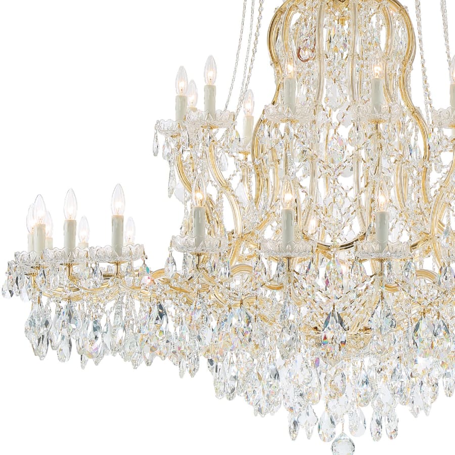 Crystorama Lighting Group Maria Theresa 37 Light 64" Wide Crystal Chandelier with Swarovski Strass Crystal Accents