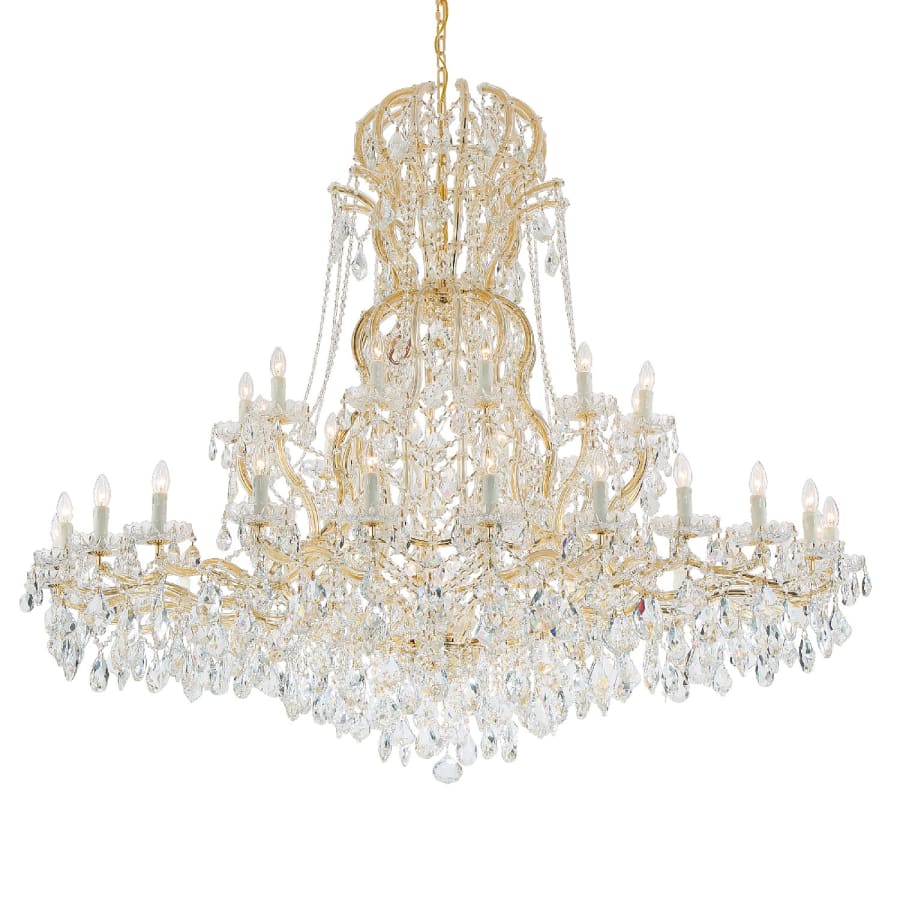 Crystorama Lighting Group Maria Theresa 37 Light 64" Wide Crystal Chandelier with Swarovski Spectra Crystal Accents