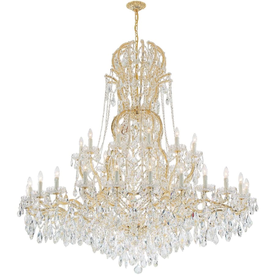 Crystorama Lighting Group Maria Theresa 37 Light 64" Wide Crystal Chandelier with Swarovski Spectra Crystal Accents