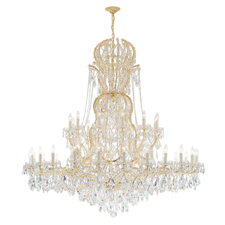 Crystorama Lighting Group Maria Theresa 37 Light 64" Wide Crystal Chandelier with Hand Cut Crystal Accents