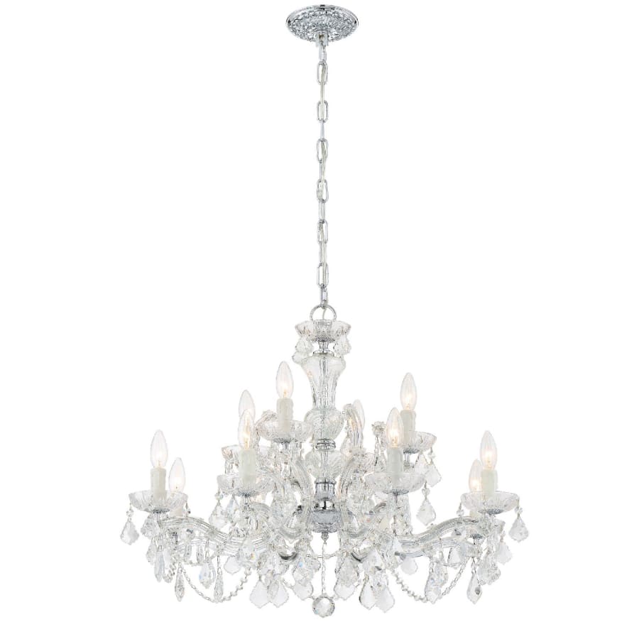 Crystorama Lighting Group Maria Theresa 12 Light 29" Wide Crystal Chandelier with Swarovski Strass Crystal Accents