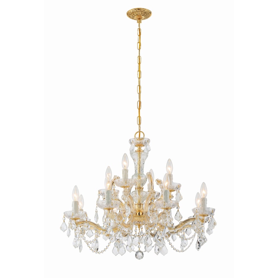Crystorama Lighting Group Maria Theresa 12 Light 29" Wide Crystal Chandelier with Swarovski Strass Crystal Accents
