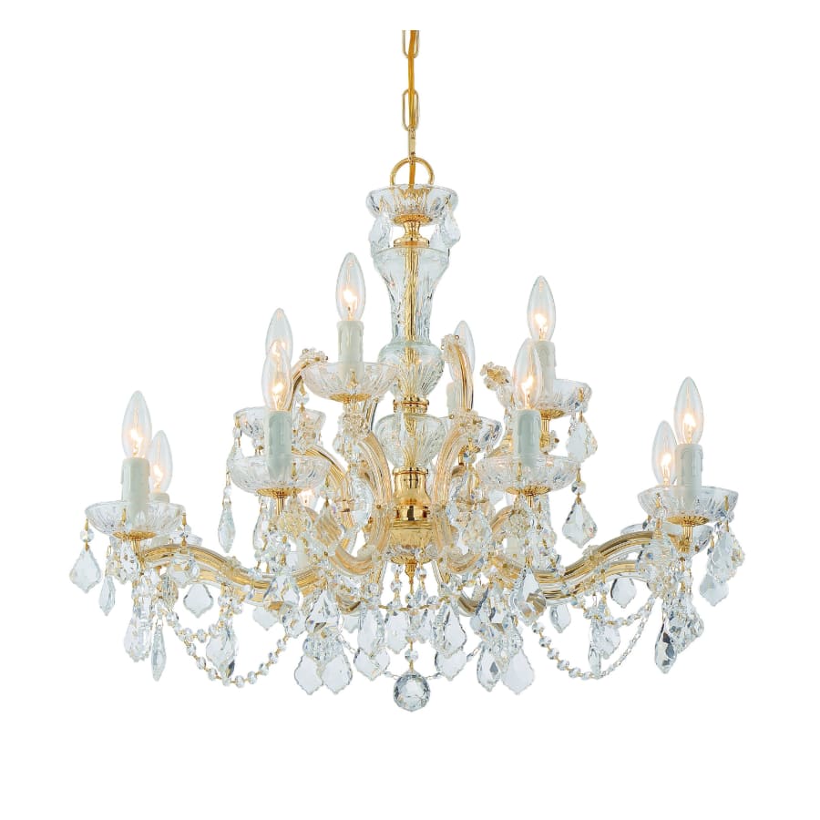 Crystorama Lighting Group Maria Theresa 12 Light 29" Wide Crystal Chandelier with Swarovski Strass Crystal Accents