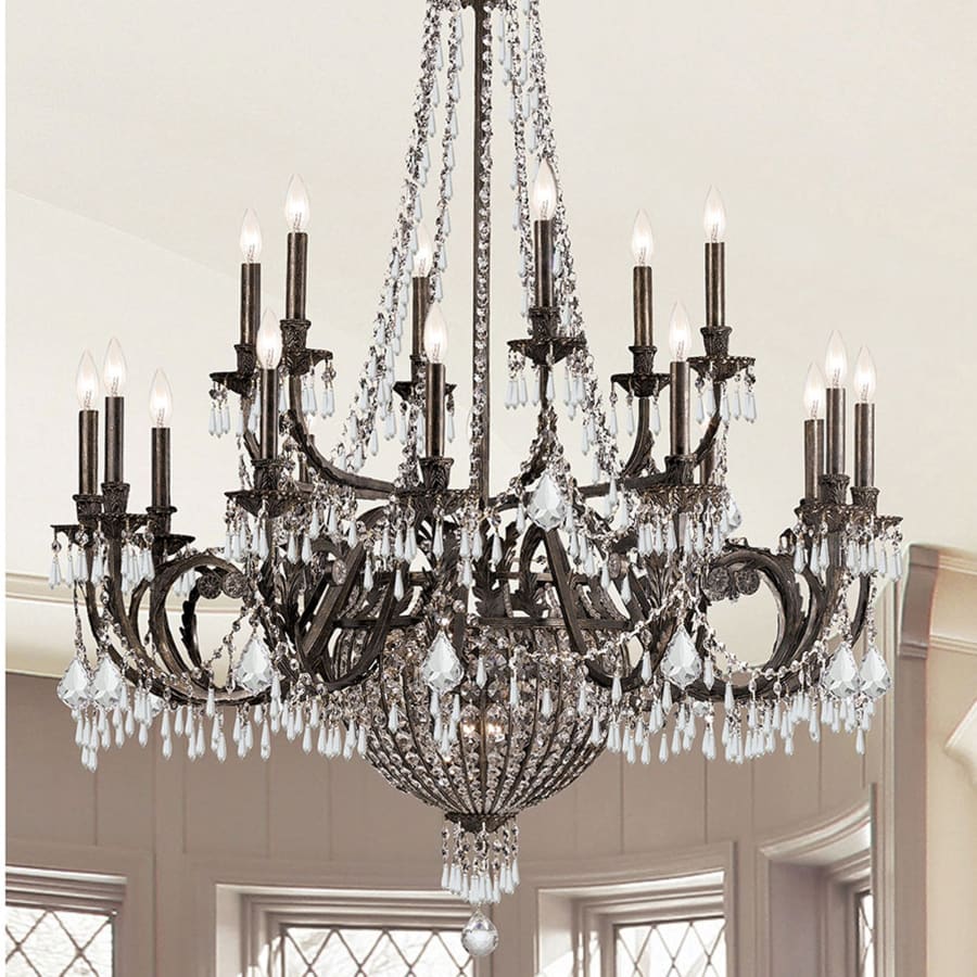Crystorama Lighting Group Vanderbilt 23 Light 44" Wide Crystal Chandelier with Hand Cut Crystal Accents