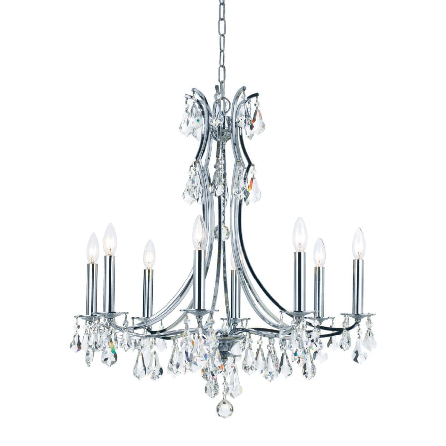 Crystorama Lighting Group Cedar 8 Light 28" Wide Crystal Chandelier with Swarovski Strass Crystal Accents