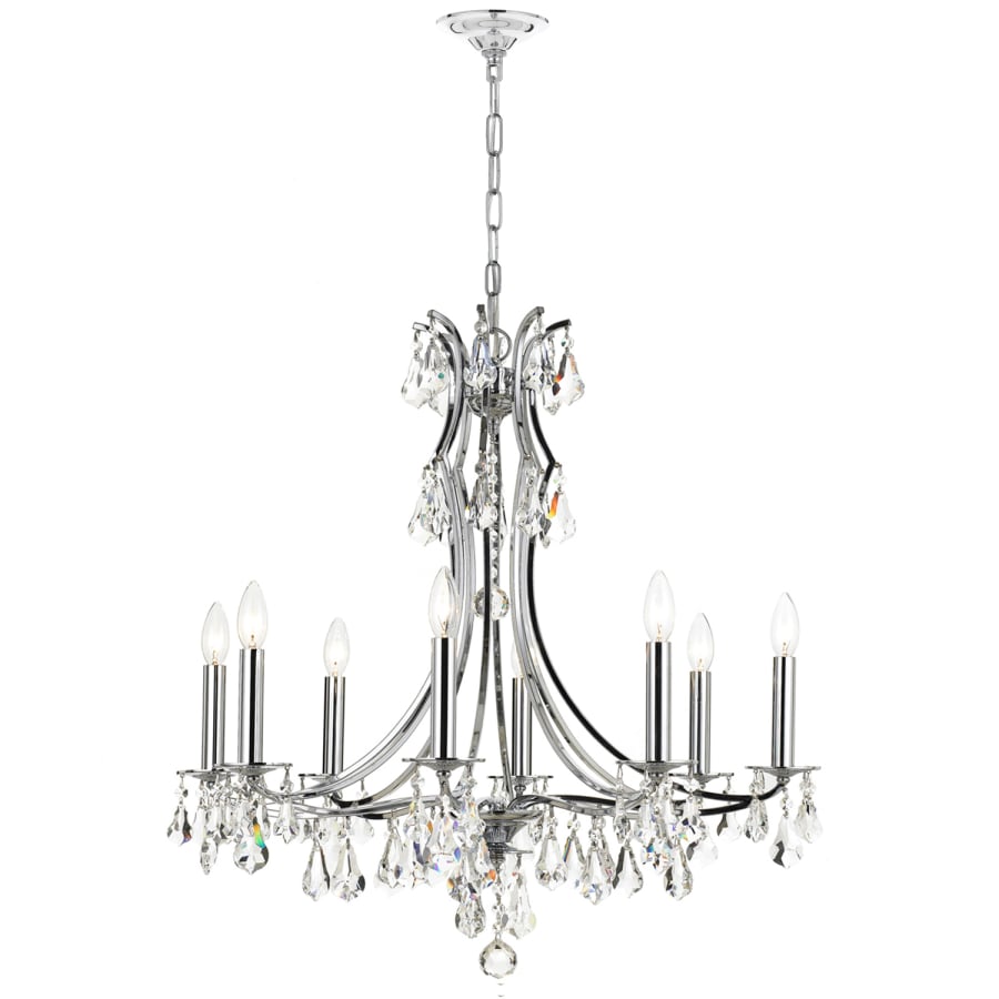 Crystorama Lighting Group Cedar 8 Light 28" Wide Crystal Chandelier with Swarovski Strass Crystal Accents