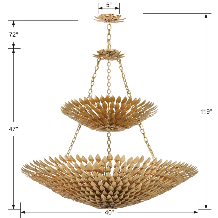 Crystorama Lighting Group Broche 18 Light 40" Wide Wrought Iron Chandelier
