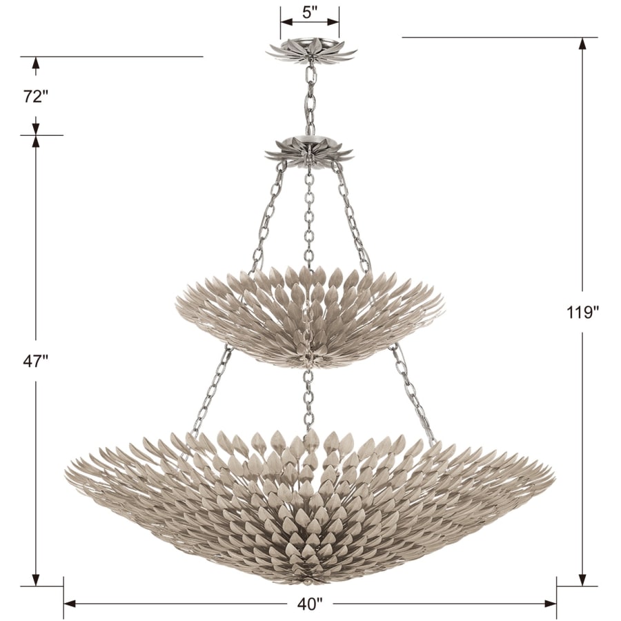 Crystorama Lighting Group Broche 18 Light 40" Wide Wrought Iron Chandelier