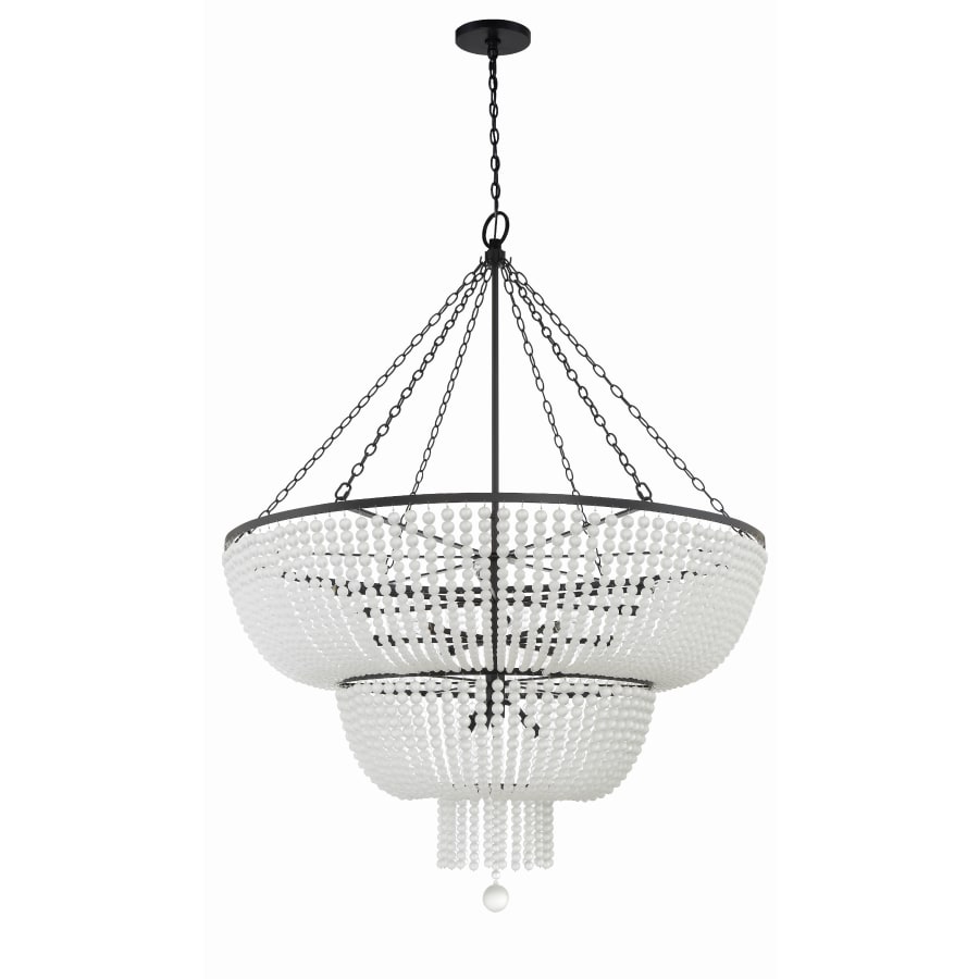 Crystorama Lighting Group Rylee 15 Light 49" Wide Beaded Waterfall Chandelier