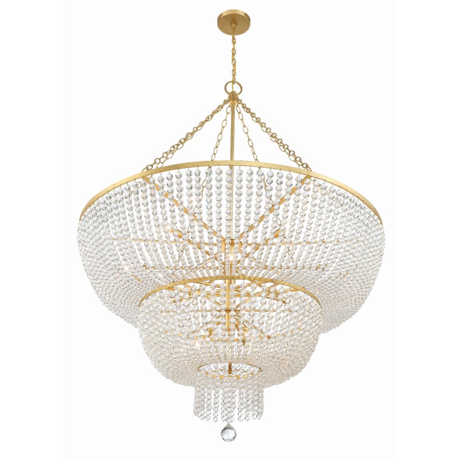 Crystorama Lighting Group Rylee 15 Light 49" Wide Beaded Waterfall Chandelier