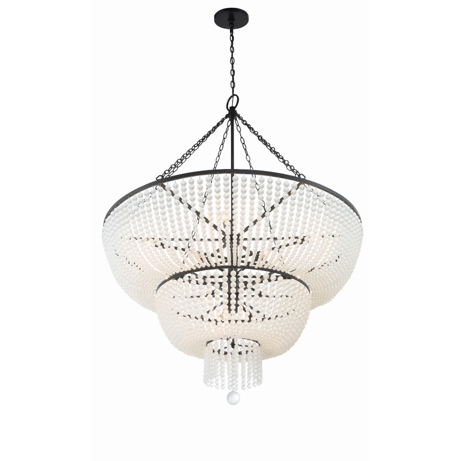 Crystorama Lighting Group Rylee 15 Light 49" Wide Beaded Waterfall Chandelier