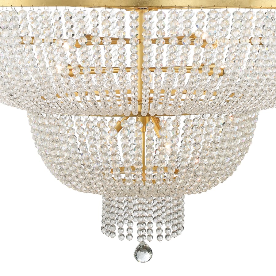 Crystorama Lighting Group Rylee 15 Light 49" Wide Beaded Waterfall Chandelier
