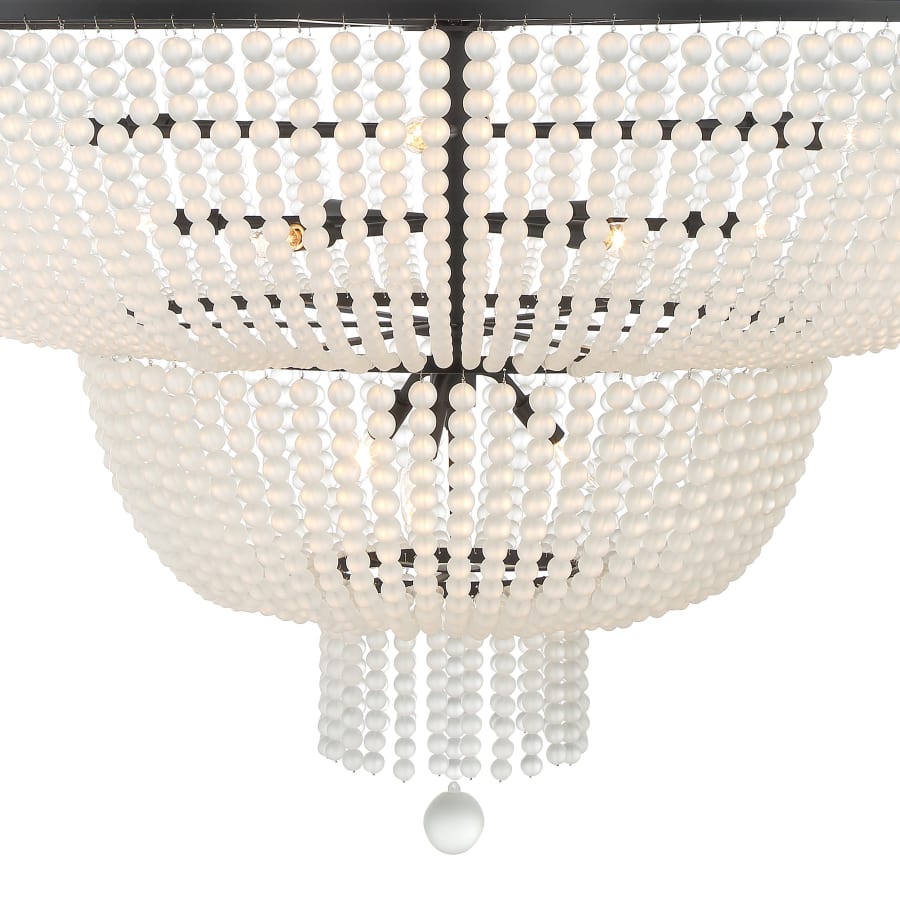Crystorama Lighting Group Rylee 15 Light 49" Wide Beaded Waterfall Chandelier