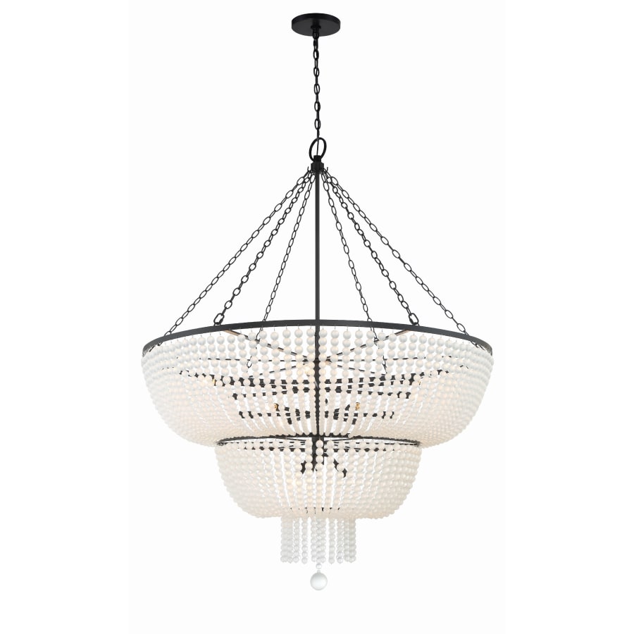 Crystorama Lighting Group Rylee 15 Light 49" Wide Beaded Waterfall Chandelier