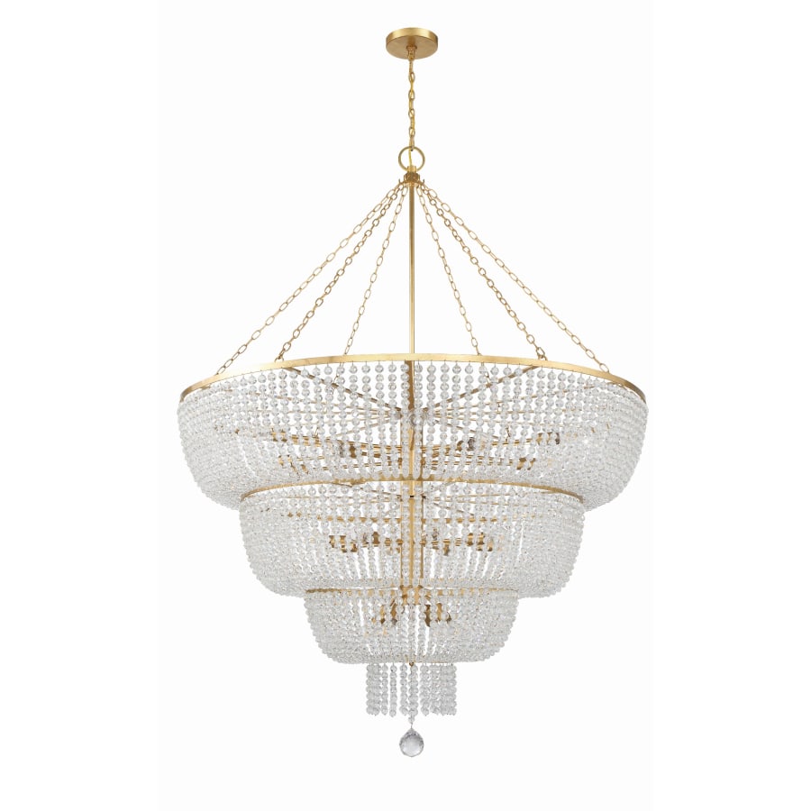 Crystorama Lighting Group Rylee 32 Light 60" Wide Beaded Waterfall Chandelier