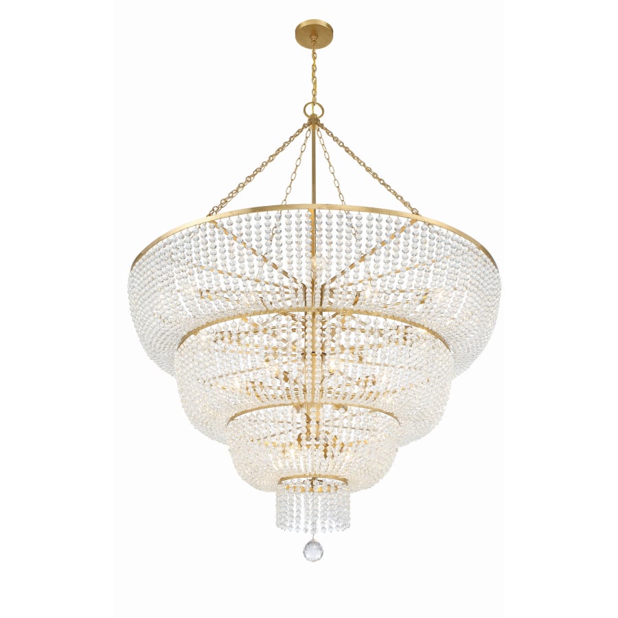 Crystorama Lighting Group Rylee 32 Light 60" Wide Beaded Waterfall Chandelier