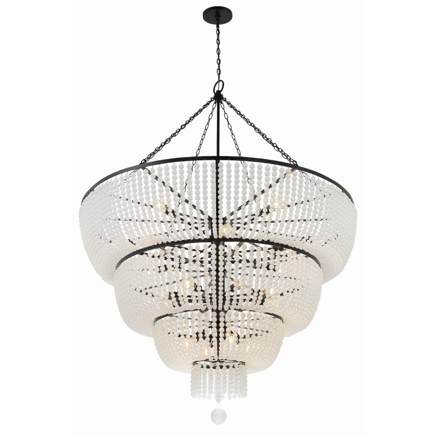 Crystorama Lighting Group Rylee 32 Light 60" Wide Beaded Waterfall Chandelier