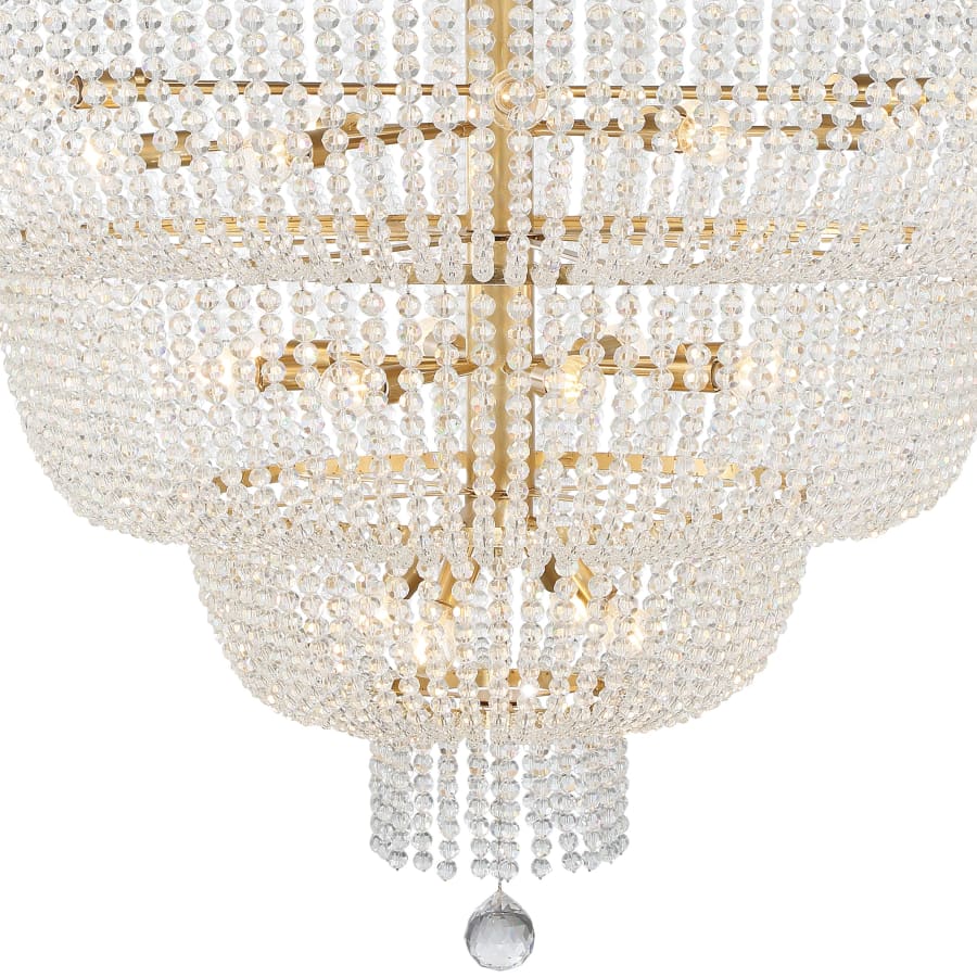 Crystorama Lighting Group Rylee 32 Light 60" Wide Beaded Waterfall Chandelier