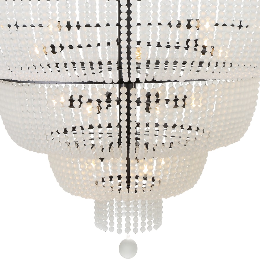 Crystorama Lighting Group Rylee 32 Light 60" Wide Beaded Waterfall Chandelier