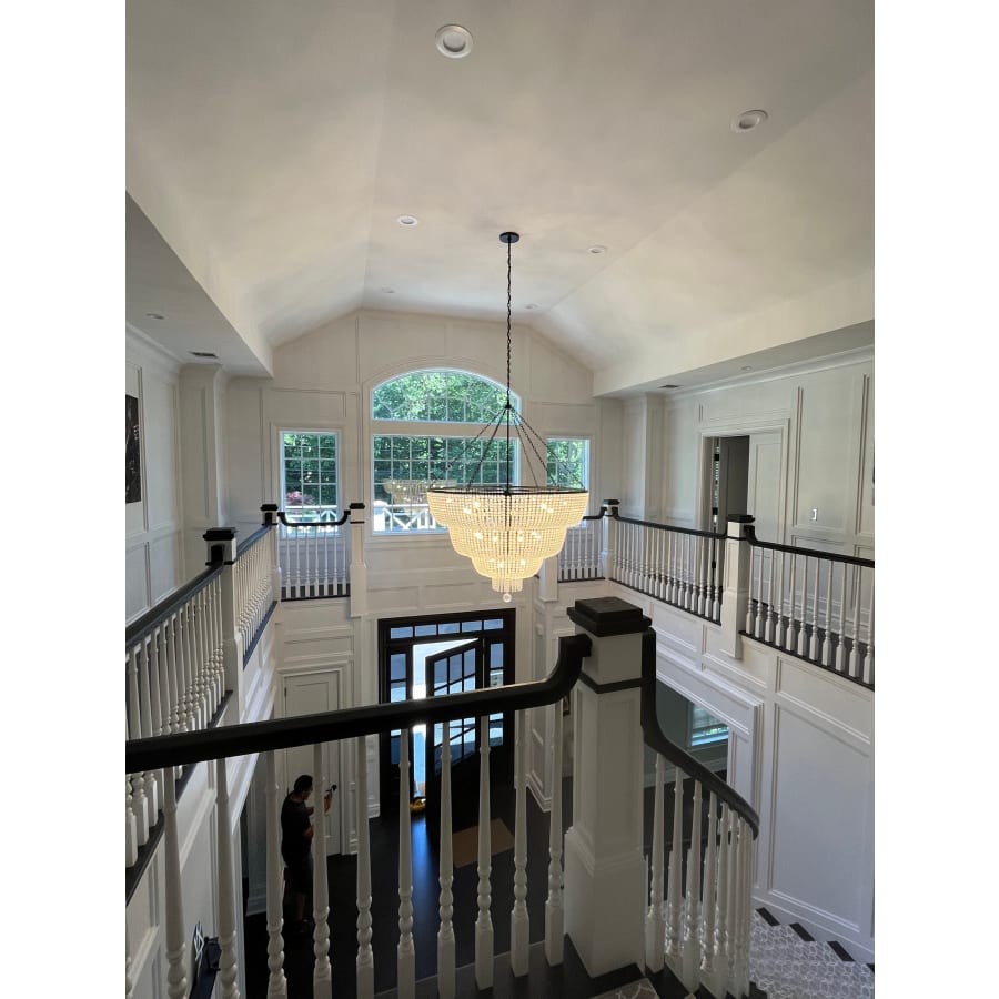 Crystorama Lighting Group Rylee 32 Light 60" Wide Beaded Waterfall Chandelier