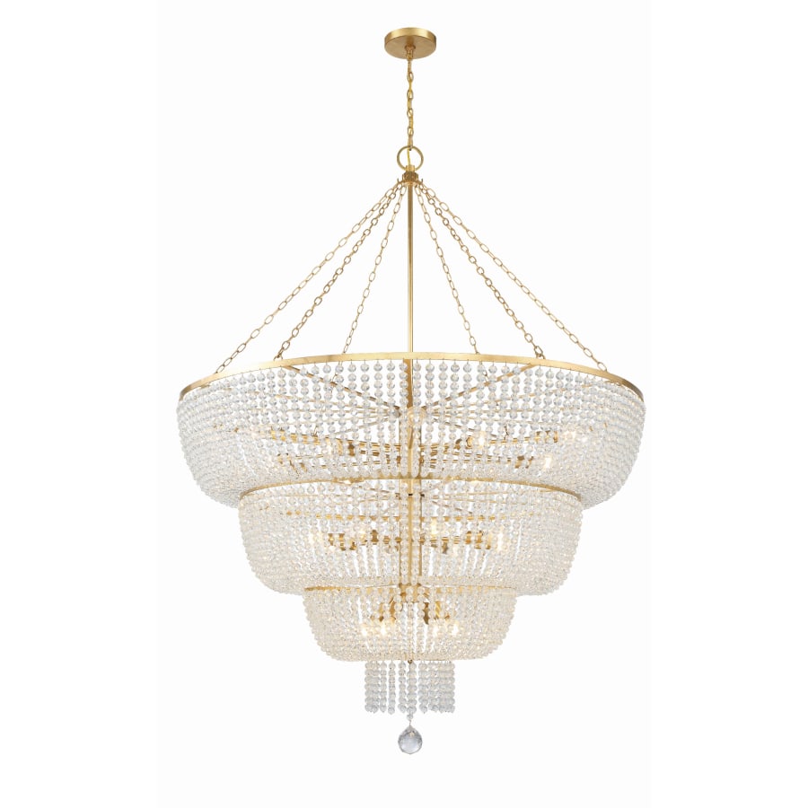 Crystorama Lighting Group Rylee 32 Light 60" Wide Beaded Waterfall Chandelier