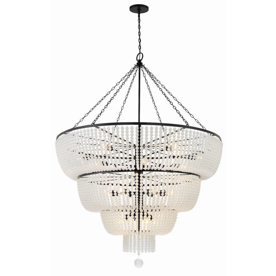 Crystorama Lighting Group Rylee 32 Light 60" Wide Beaded Waterfall Chandelier