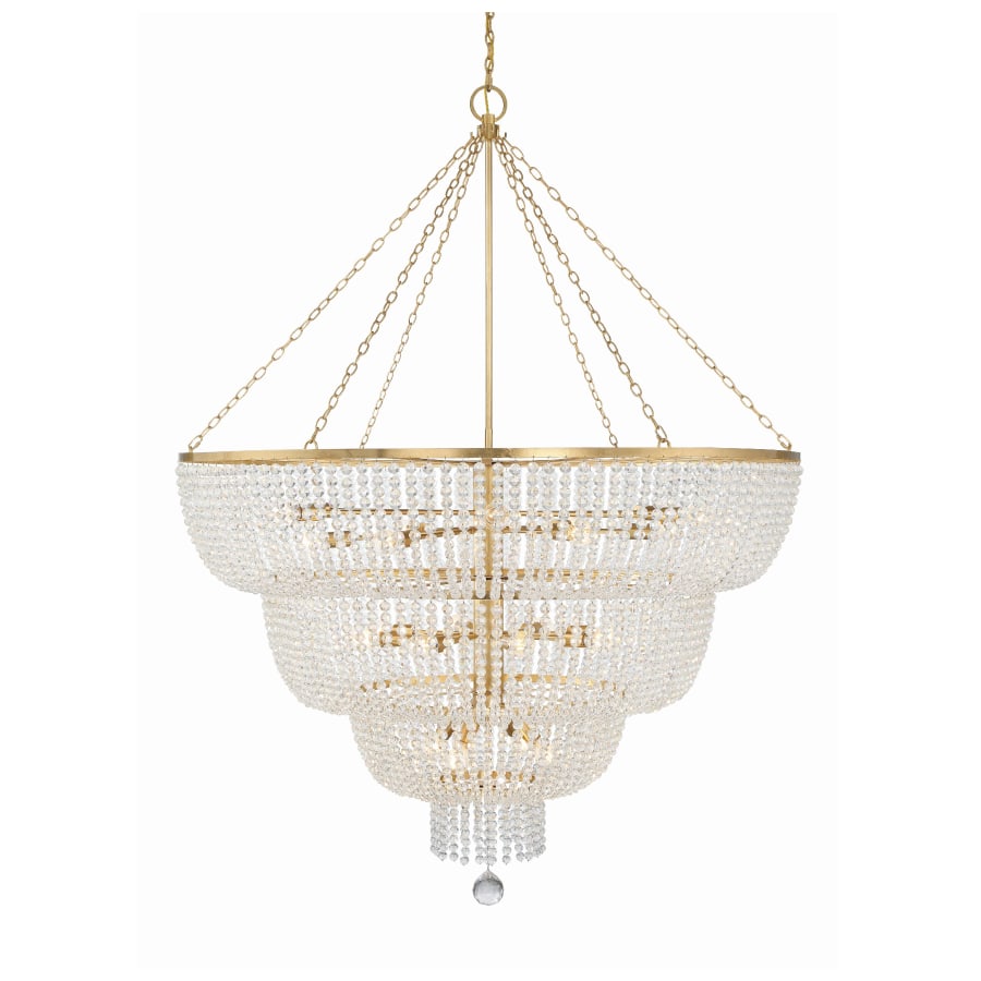 Crystorama Lighting Group Rylee 32 Light 60" Wide Beaded Waterfall Chandelier