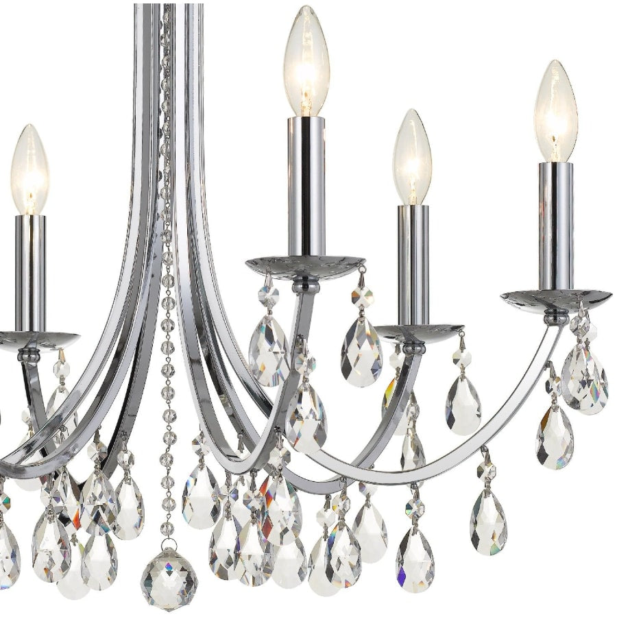 Crystorama Lighting Group Bridgehampton 6 Light 26" Wide Crystal Chandelier with Swarovski Strass Crystal Accents