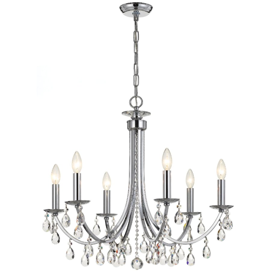 Crystorama Lighting Group Bridgehampton 6 Light 26" Wide Crystal Chandelier with Swarovski Strass Crystal Accents
