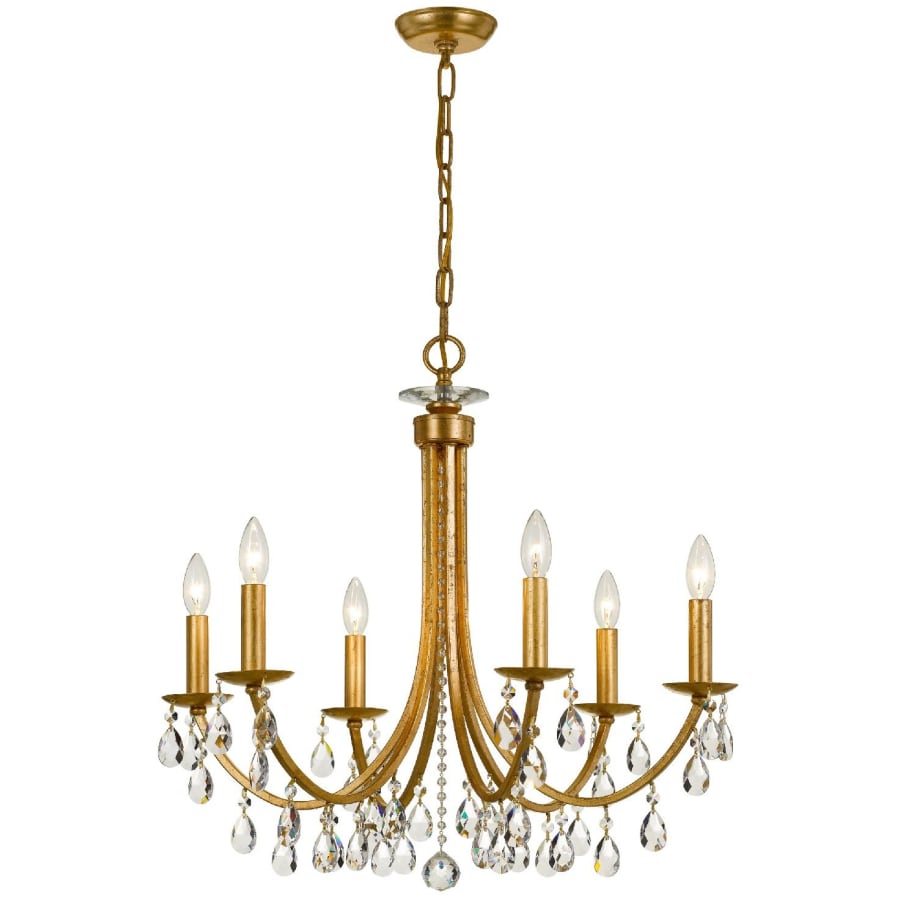 Crystorama Lighting Group Bridgehampton 6 Light 26" Wide Crystal Chandelier with Swarovski Strass Crystal Accents
