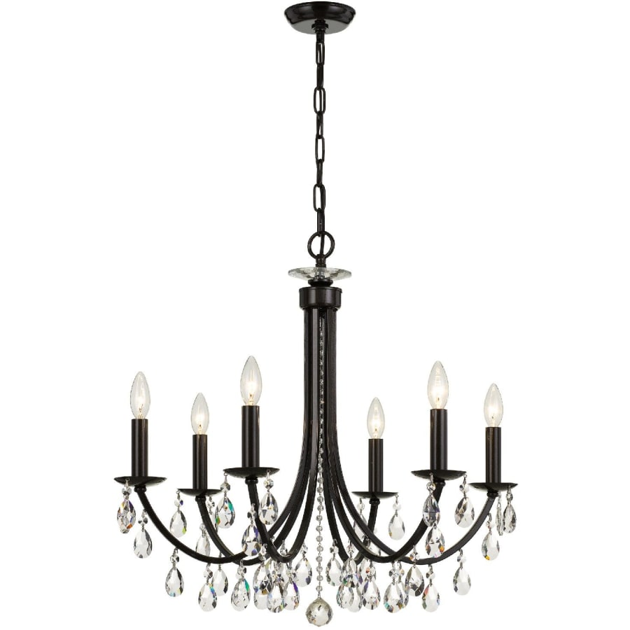 Crystorama Lighting Group Bridgehampton 6 Light 26" Wide Crystal Chandelier with Swarovski Strass Crystal Accents