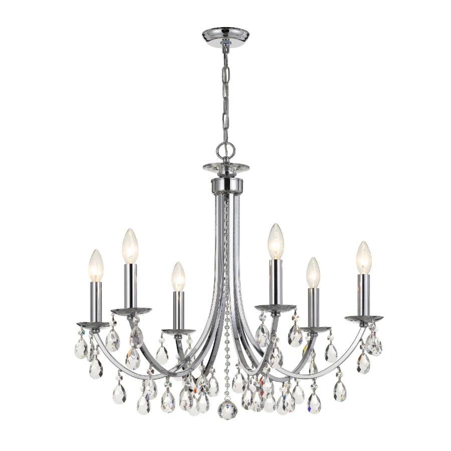 Crystorama Lighting Group Bridgehampton 6 Light 26" Wide Crystal Chandelier with Swarovski Strass Crystal Accents