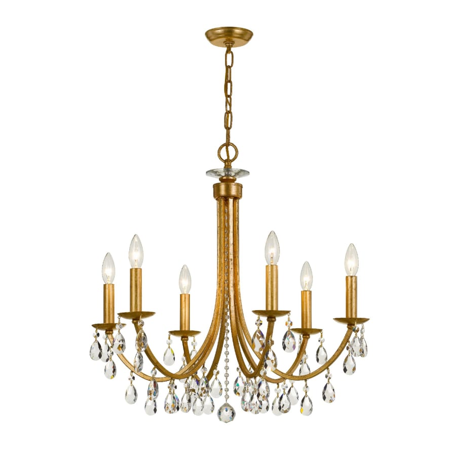 Crystorama Lighting Group Bridgehampton 6 Light 26" Wide Crystal Chandelier with Swarovski Strass Crystal Accents