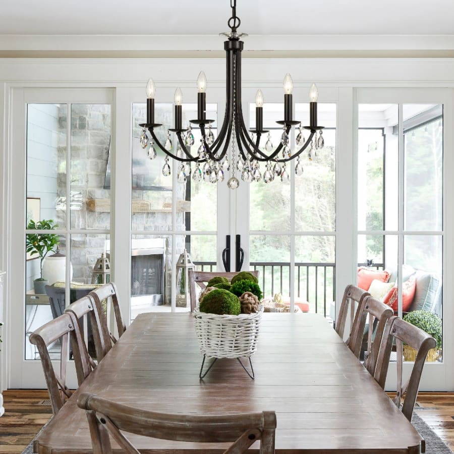 Crystorama Lighting Group Bridgehampton 6 Light 26" Wide Crystal Chandelier with Swarovski Strass Crystal Accents