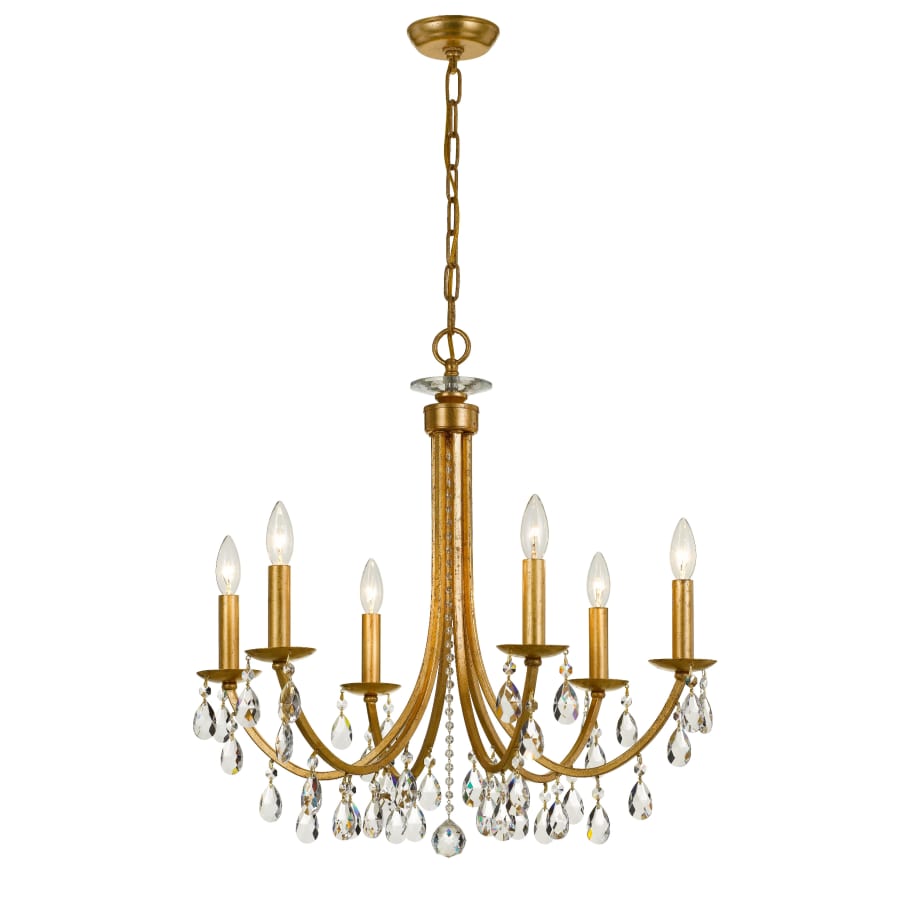 Crystorama Lighting Group Bridgehampton 6 Light 26" Wide Crystal Chandelier with Swarovski Strass Crystal Accents