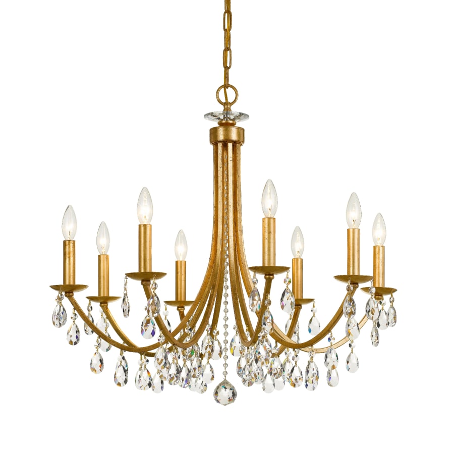 Crystorama Lighting Group Bridgehampton 8 Light 28" Wide Crystal Chandelier with Swarovski Strass Crystal Accents