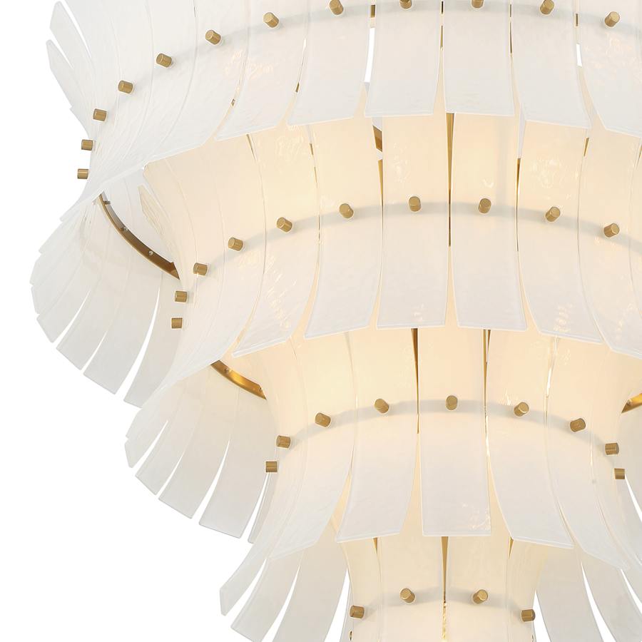 Crystorama Lighting Group Abigail 21 Light 30" Wide Chandelier with Curved White Glass